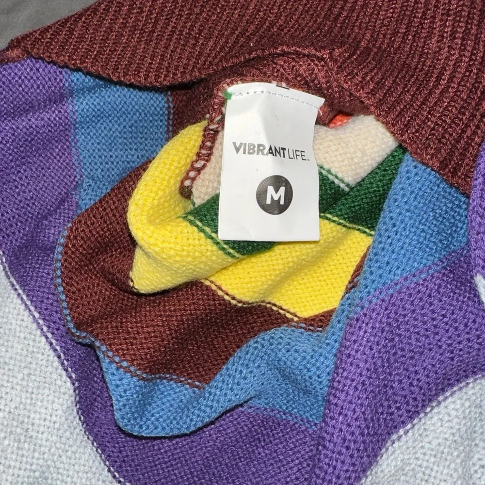 NEW VibrantLife Dog / Pet Multicolor Striped Knit Sweater Skirt